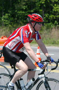 Lee McCoy on a Bike
