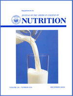 December Journal of the American College of Nutrition