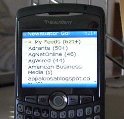 NewsGator Go For Blackberry