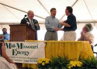 Governor Blunt presents keys to Chevy Tahoe