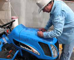 Michael Peterson Signs Tractor