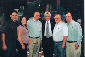 On the set with Jay Leno