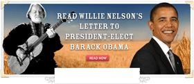 Willie Nelson Letter to Obama